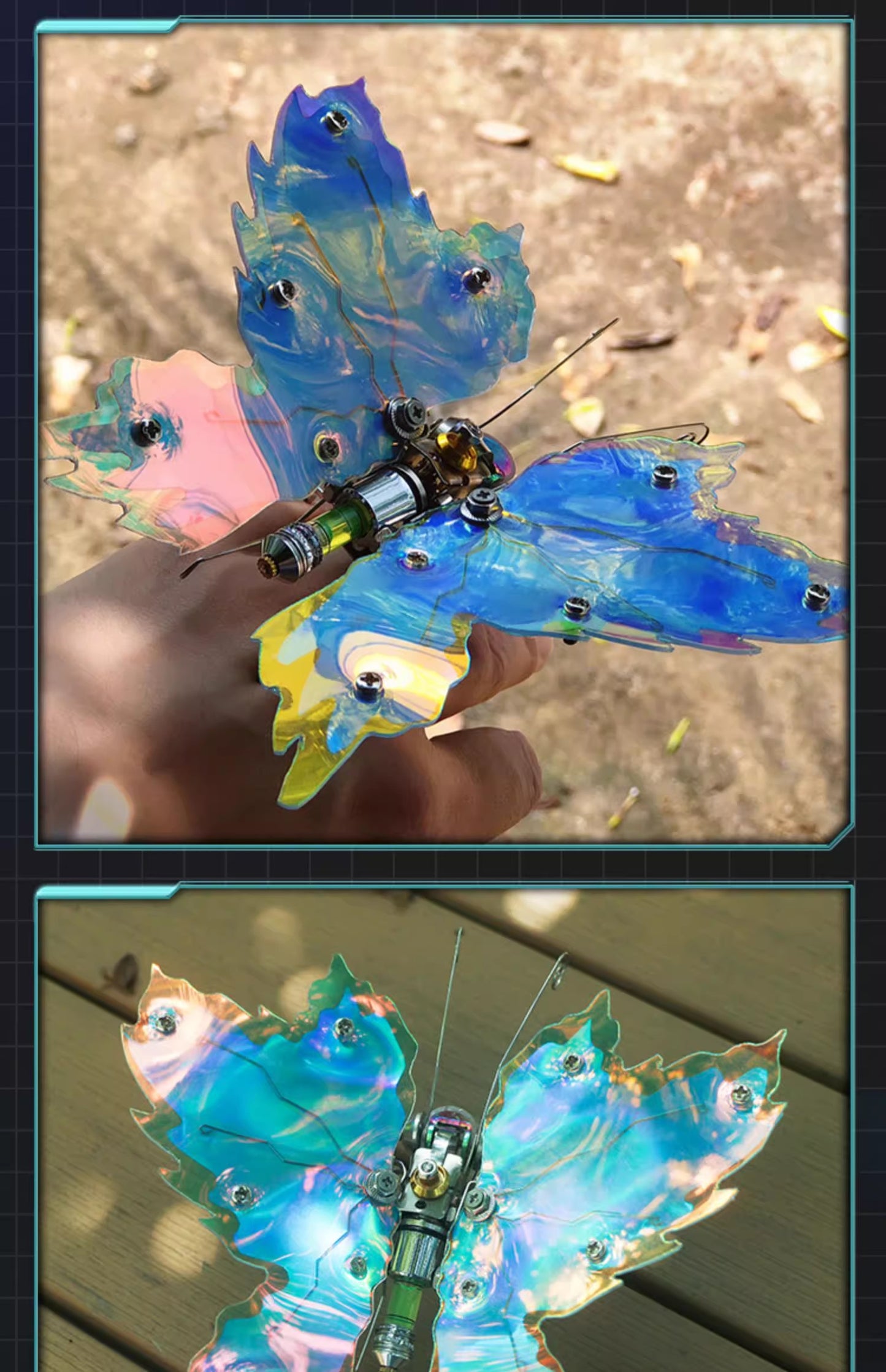 Mechanical Butterfly Metal Steampunk Assembly Toy DIY Trendy Cyberpunk hairpin Decoration