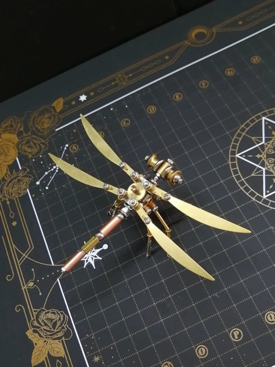 Mechanical dragonfly 3D Metal Puzzle Model DIY Assembly Kit Steampunk Dragonfly Boy Toy Gift