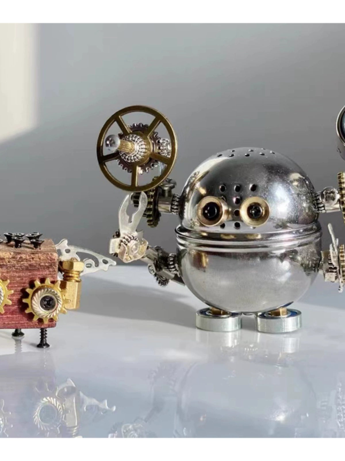 Assembly DIY steampunk mechanical little man figure model ornament gift metal figurine Valentine's Day