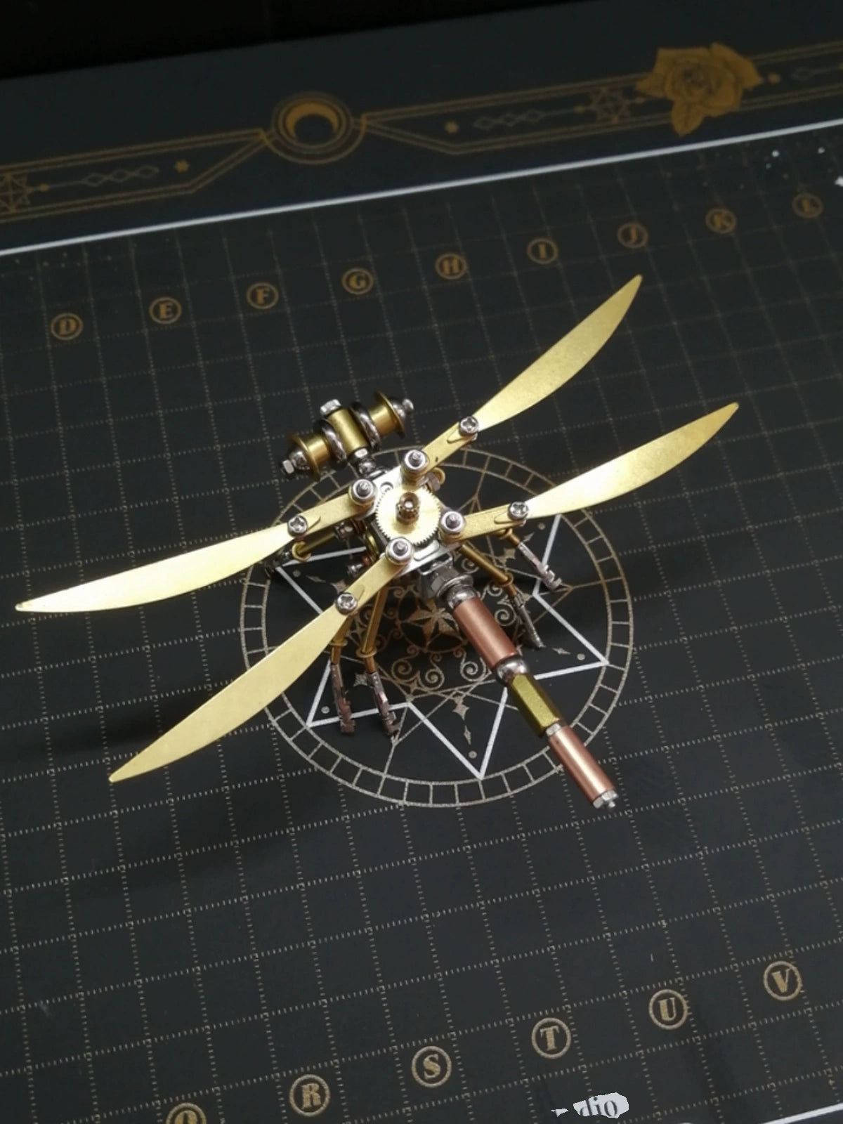 Mechanical dragonfly 3D Metal Puzzle Model DIY Assembly Kit Steampunk Dragonfly Boy Toy Gift