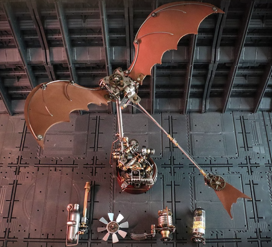 Mechanical Ornithopter, Steampunk Bat, Steampunk Ornithopter, Mechanical Bat