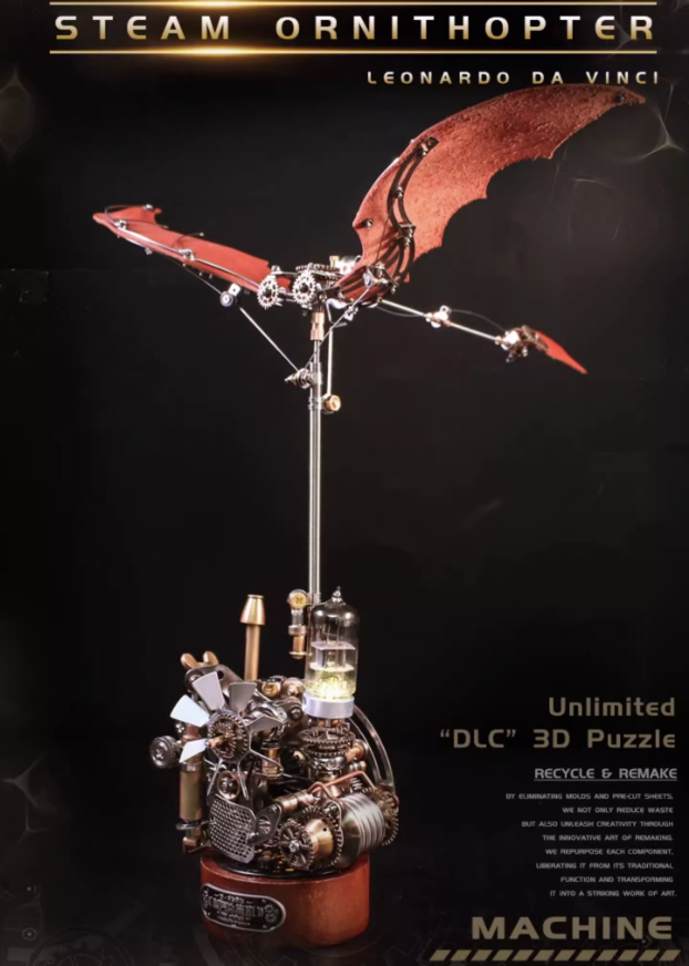 Mechanical Ornithopter, Steampunk Bat, Steampunk Ornithopter, Mechanical Bat